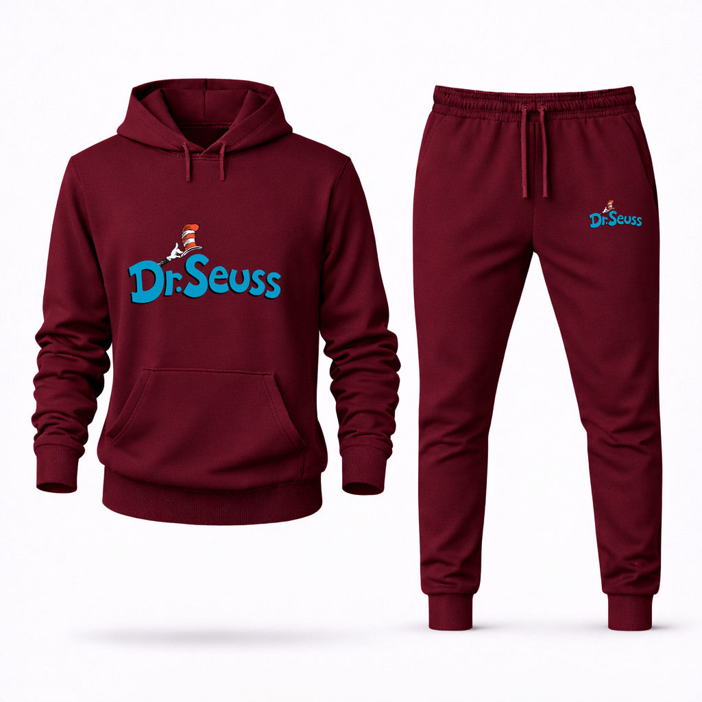 Dr. Seuss Hoodie and Joggers Set - Burgundy