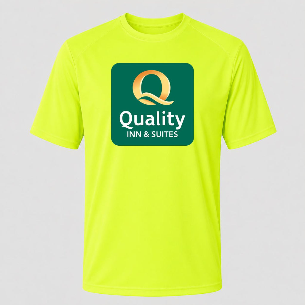 Men's Quality Inn & Suites Performance T-Shirt - Safety Green