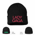 Lady Gaga Black Beanie Hat