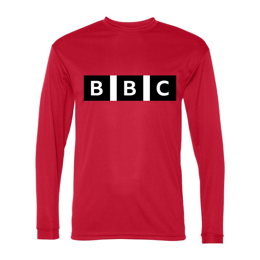 Men's bbc Polyester Long Sleeve T-Shirt - Red