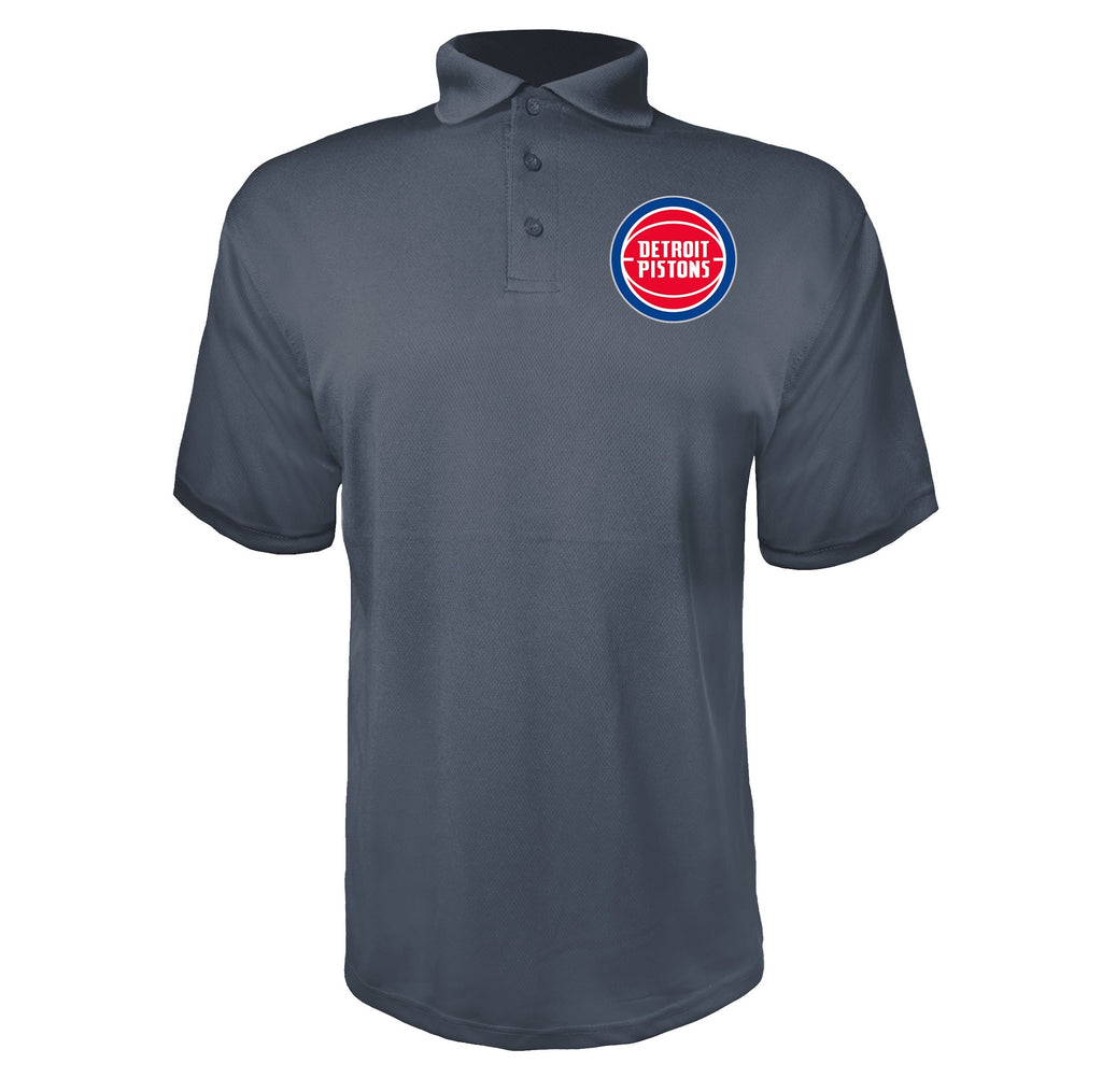 Detroit Pistons Charcoal polyester polo