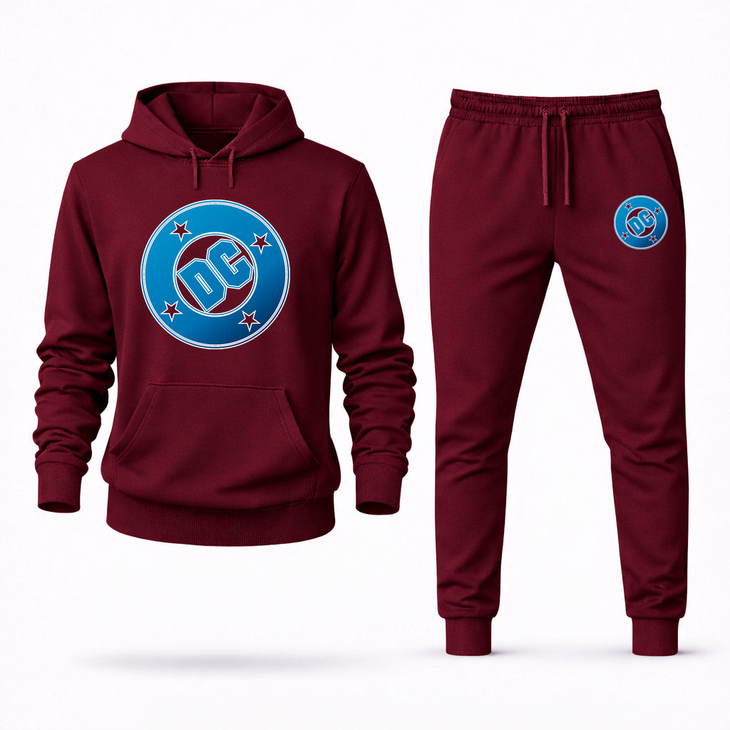 DC Comics Hoodie and Joggers Set - Burgundy