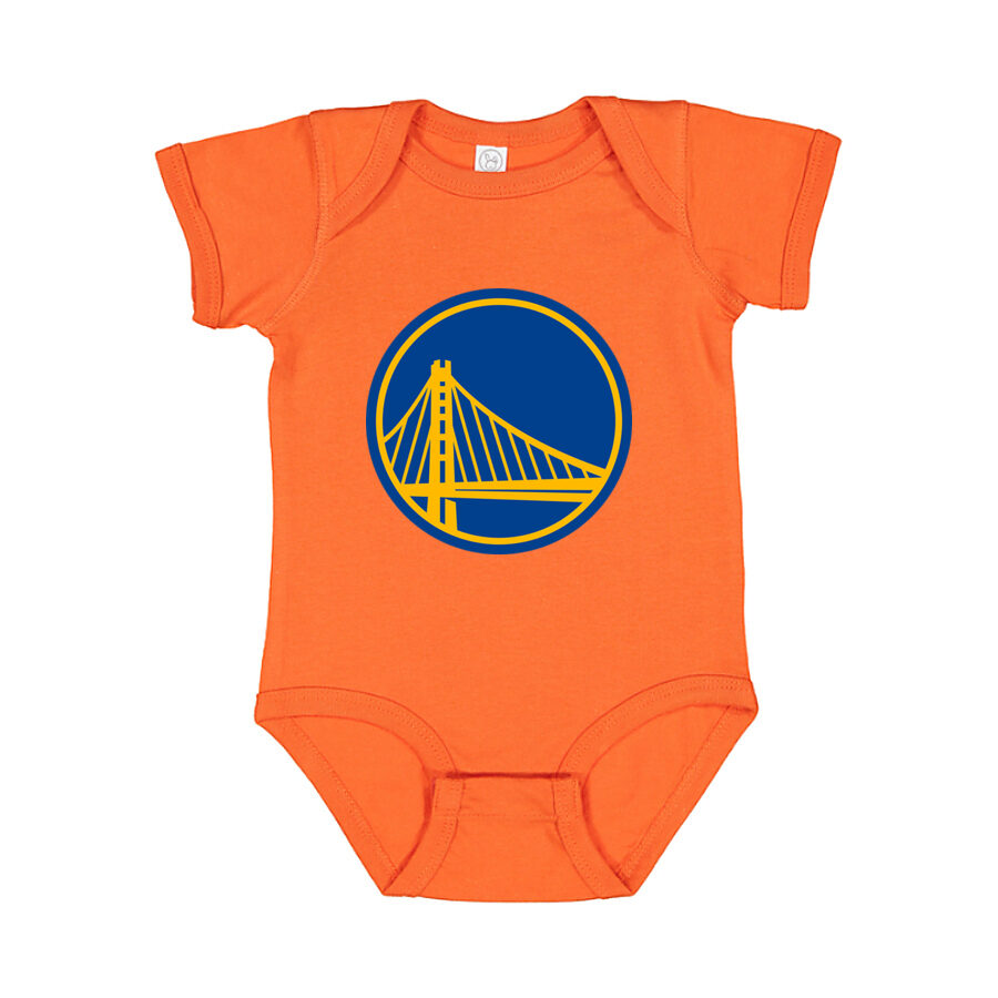 Golden State Warriors Baby Romper Onesie - Orange