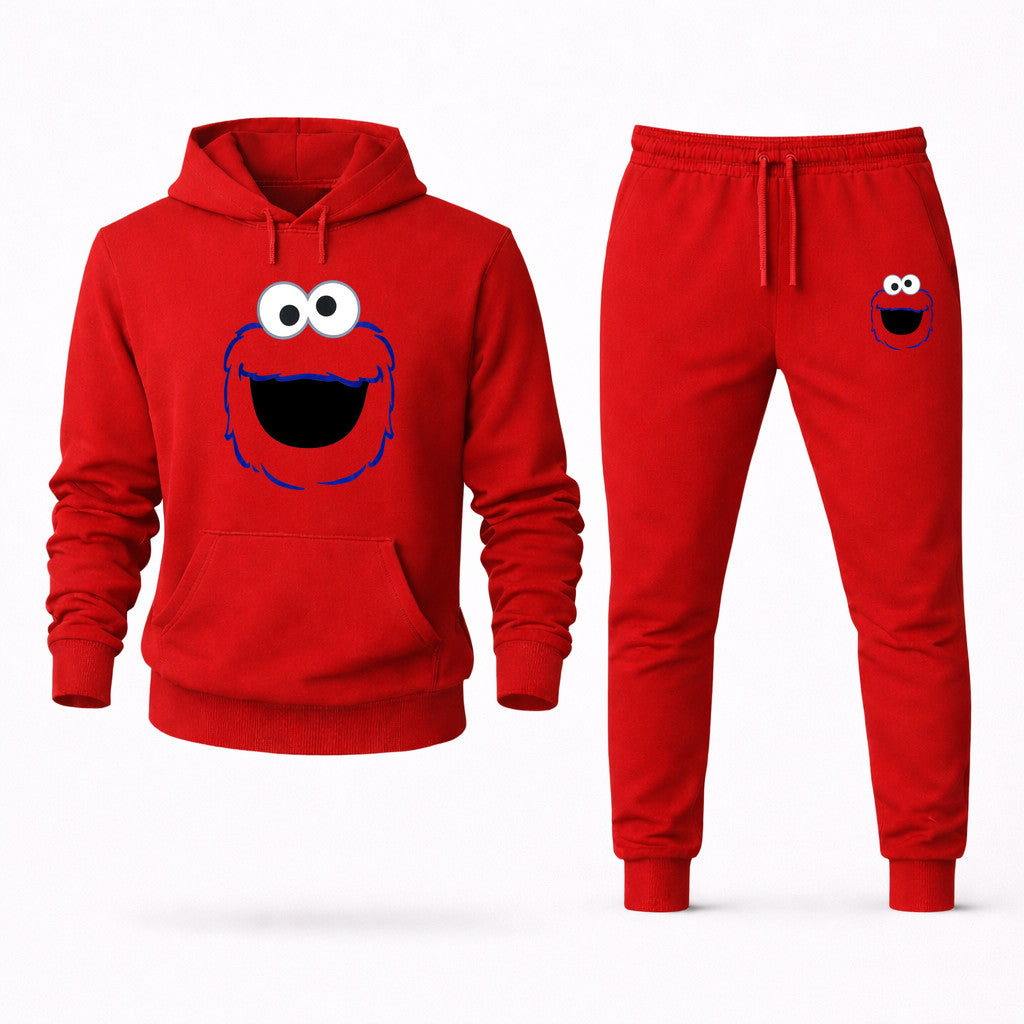Cookie Monster Hoodie and Joggers Set - Red