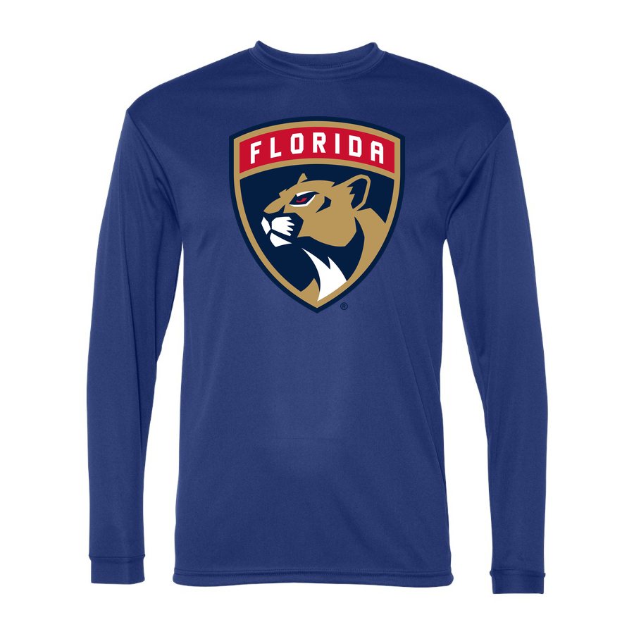 Men's Florida Panthers Polyester Long Sleeve T-Shirt - Royal Blue