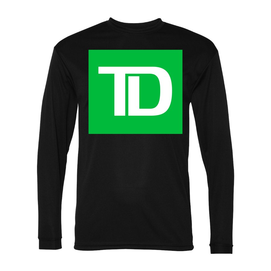 Men's TD Bank Polyester Long Sleeve T-Shirt - Black