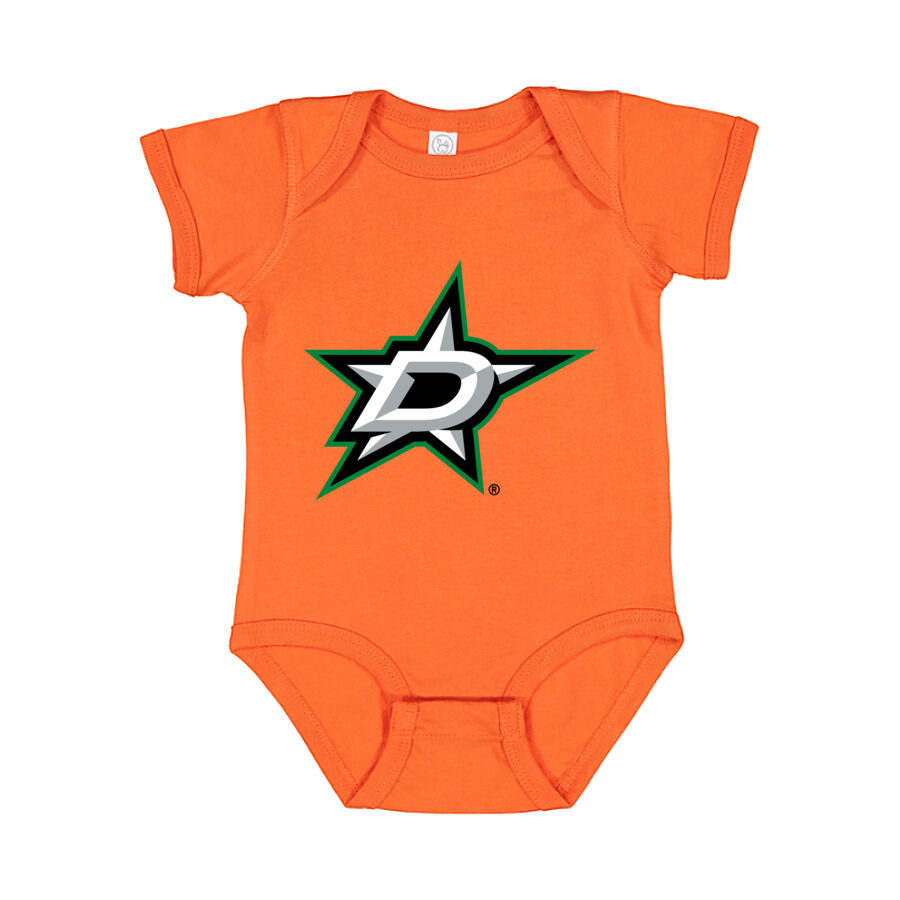 Dallas Stars Baby Romper Onesie - Orange