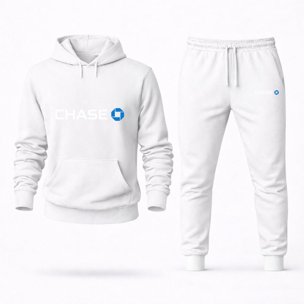 Chase White Hoodie and Joggers Set - White