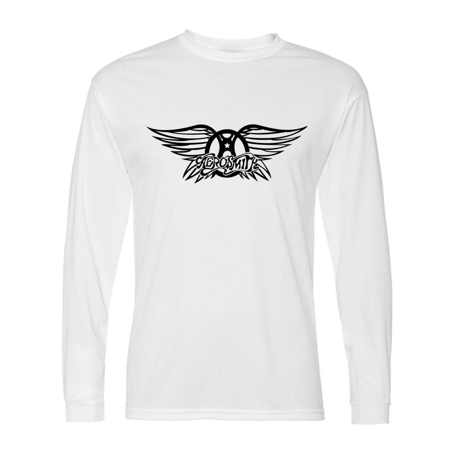 Men's Aerosmith Polyester Long Sleeve T-Shirt - White