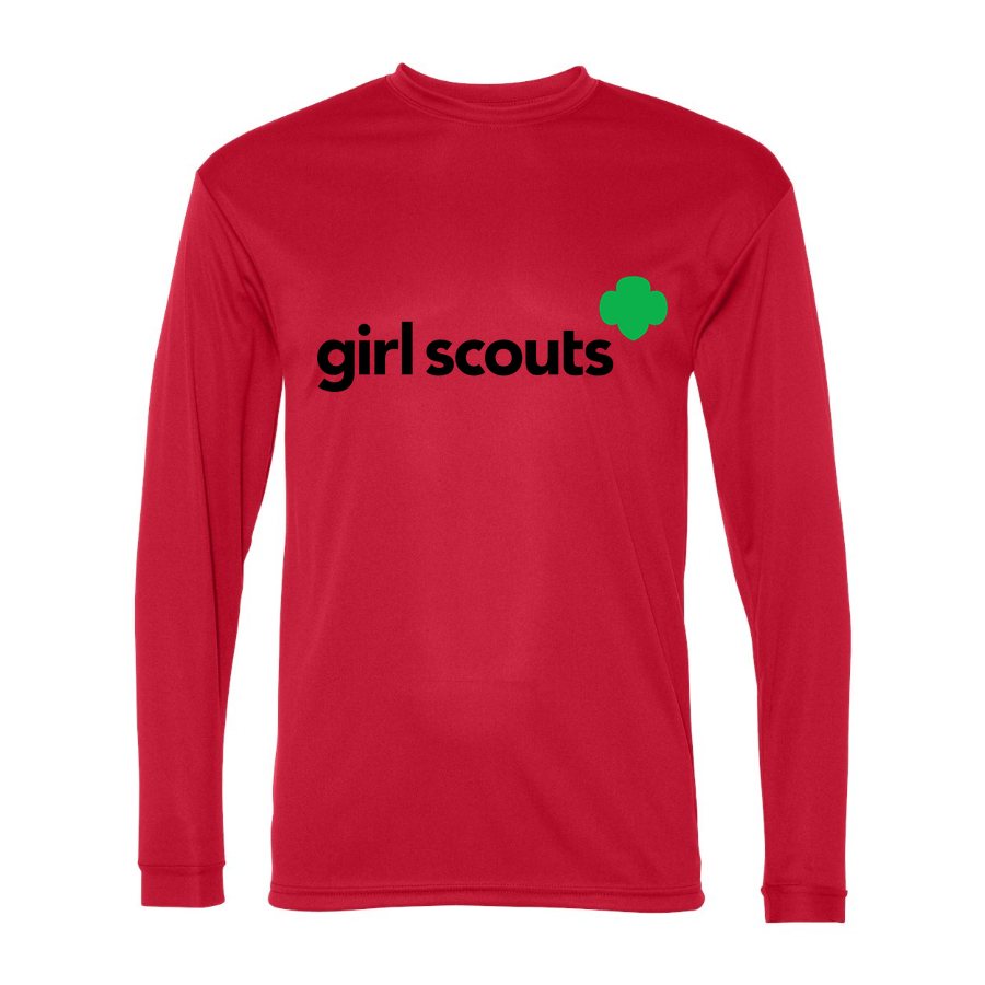 Men's Girl Scout Polyester Long Sleeve T-Shirt - Red