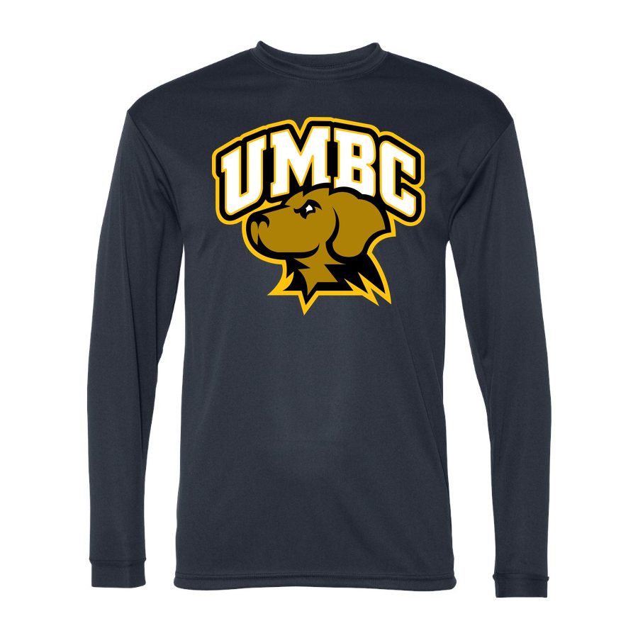 Men's UMBC Retrievers Polyester Long Sleeve T-Shirt - Navy