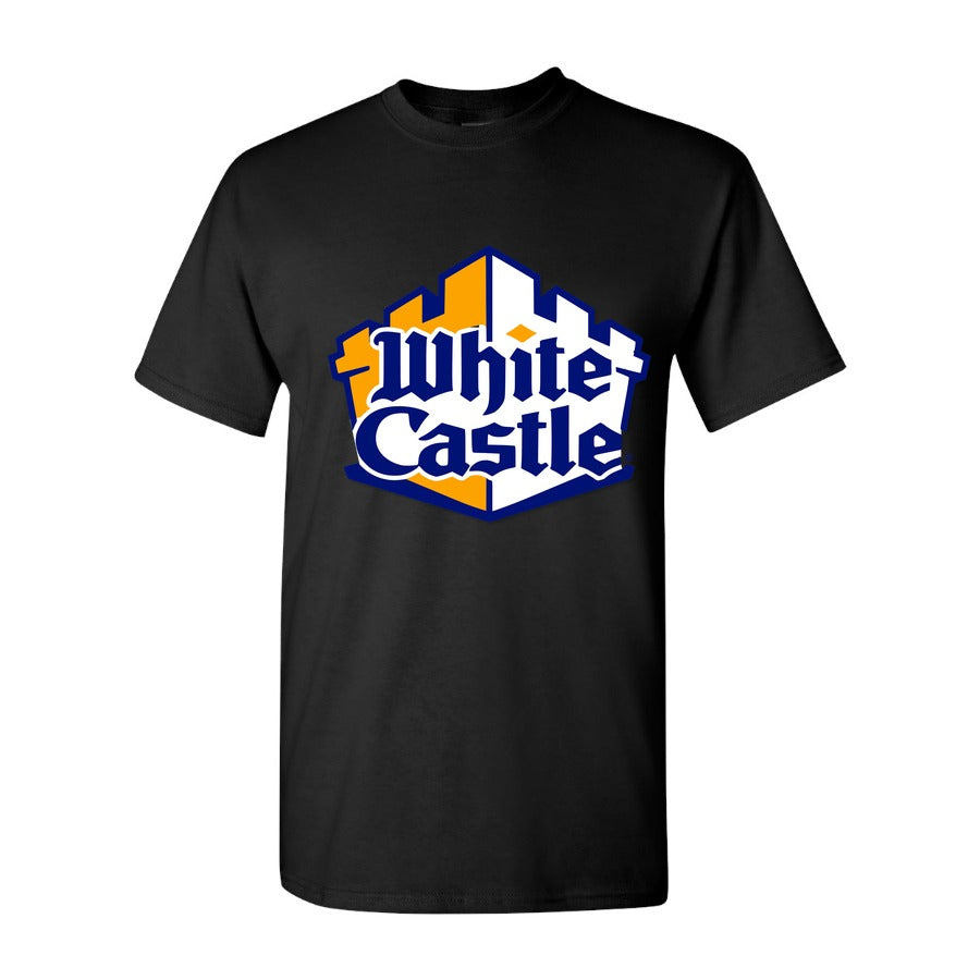 Men's White Castle Cotton T-Shirt - Black