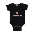 TAG Heuer White Logo Baby Romper Onesie - Black