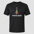 Men's Paris 2024 Olympics White Performance T-Shirt - Black