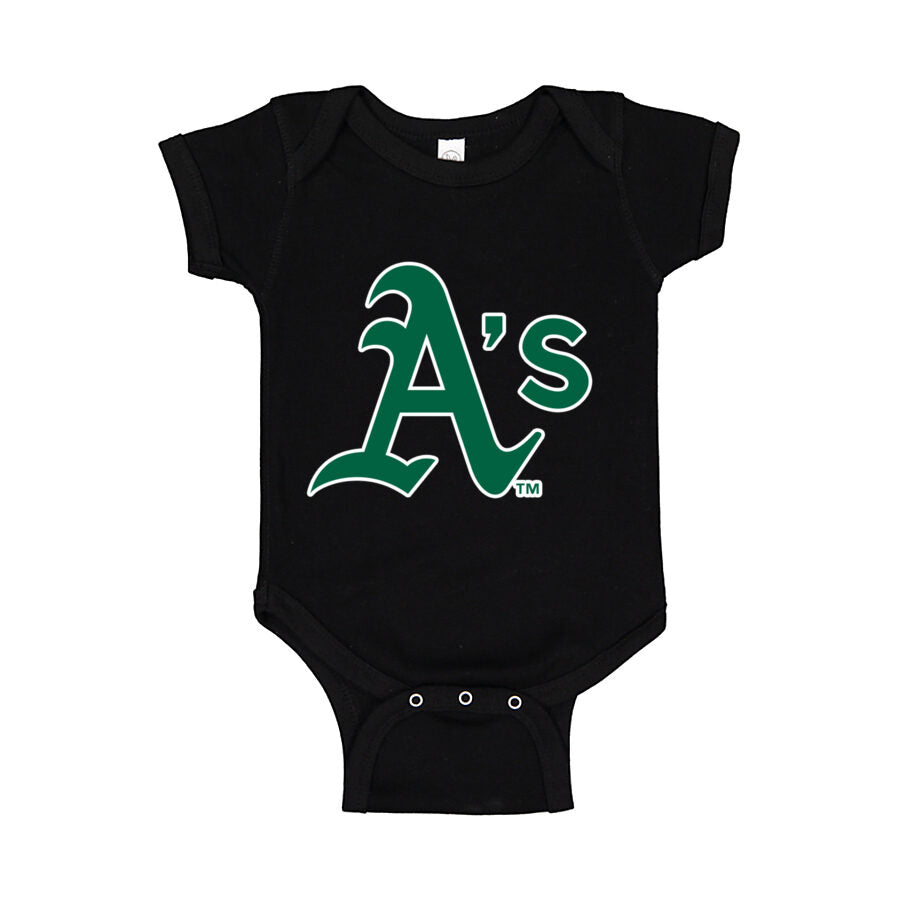 Oakland Athletics Baby Romper Onesie - Black