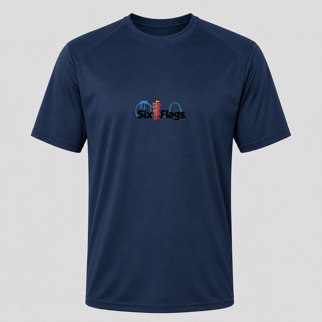 Men's Six Flags Performance T-Shirt - Navy
