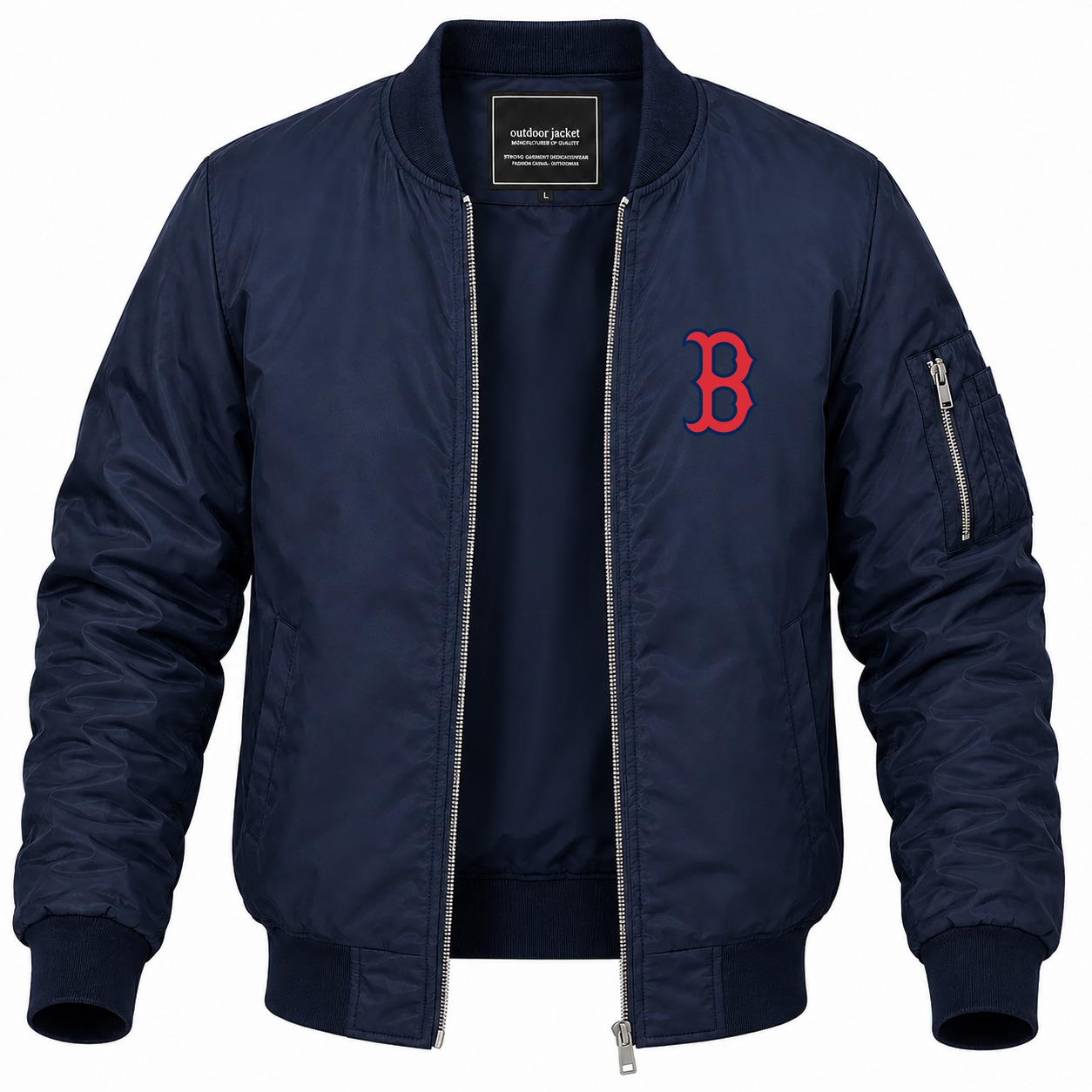 Men's Boston Red Sox Lightweight Bomber Jacket - Navy
