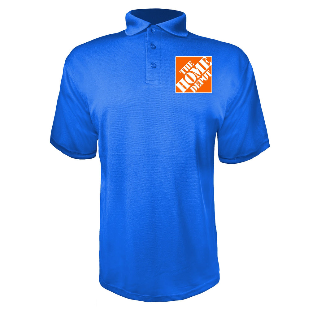 The Home Depot men's polyester polo in Blue
