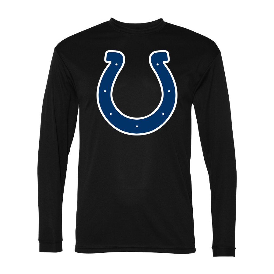 Men's Indianapolis Colts Polyester Long Sleeve T-Shirt - Black