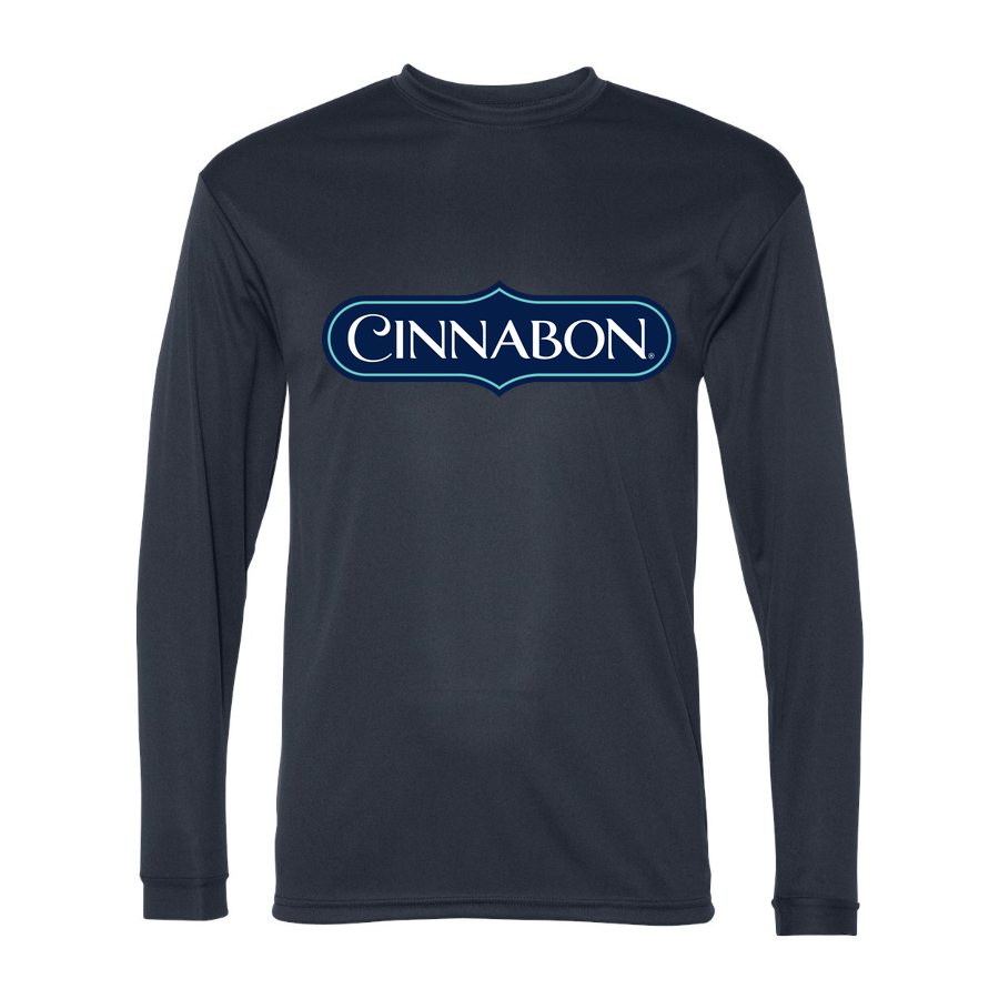 Men's Cinnabon Polyester Long Sleeve T-Shirt - Navy