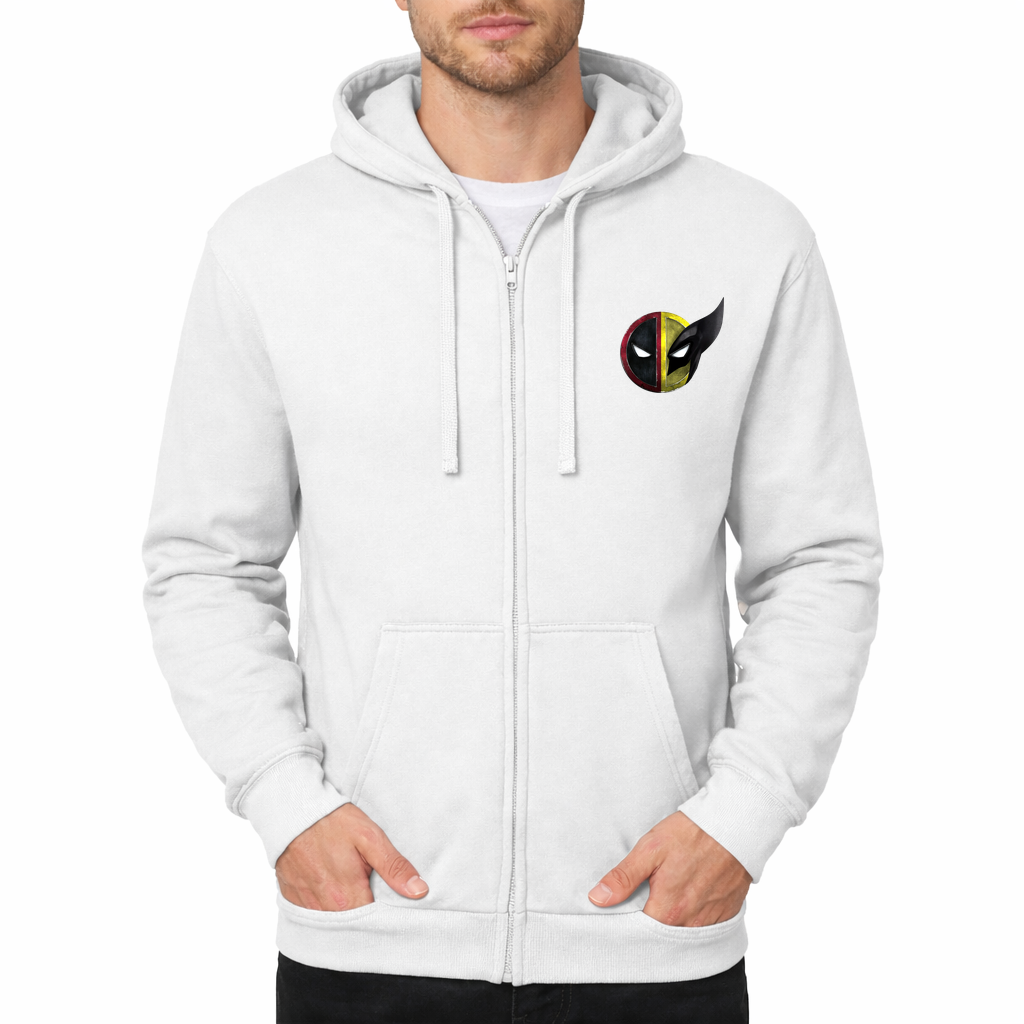 deadpool & wolverine Zipper Hoodie - White