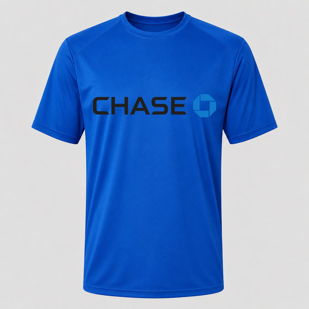 Men's Chase Black Performance T-Shirt - Royal Blue