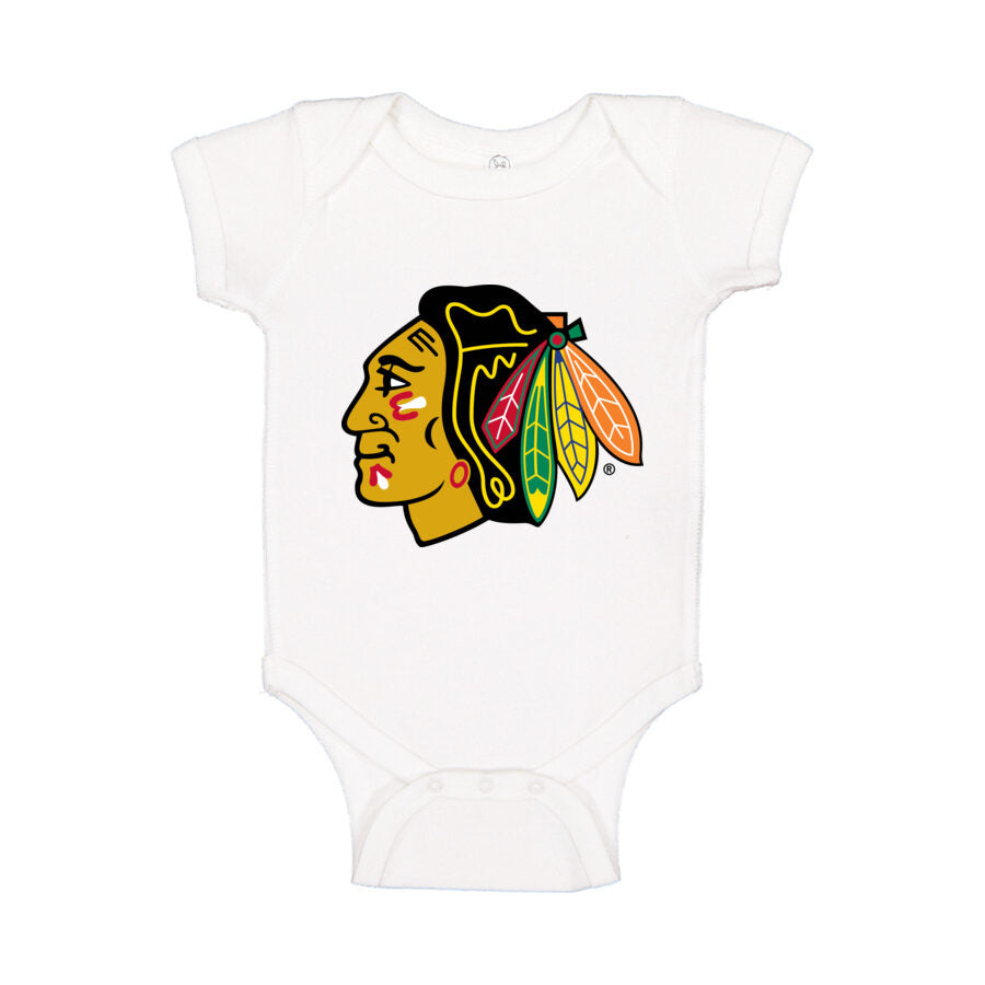 Chicago Blackhawks Baby Romper Onesie - White