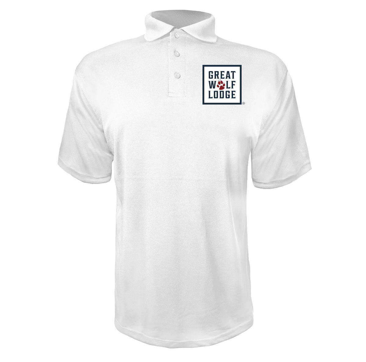 Great Wolf Lodge men's polyester polo in White