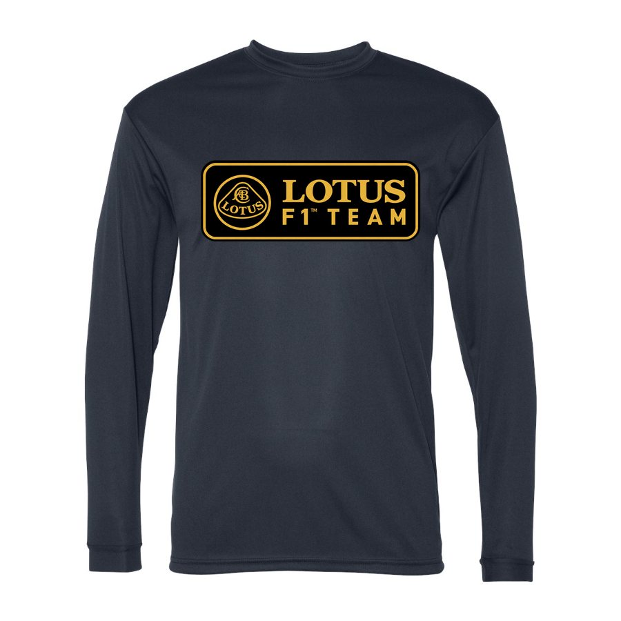 Men's Lotus F1 Team Polyester Long Sleeve T-Shirt - Navy