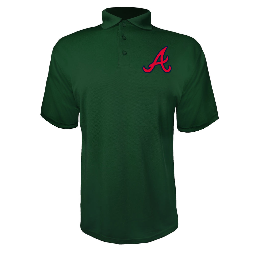 Atlanta Braves Green polyester polo