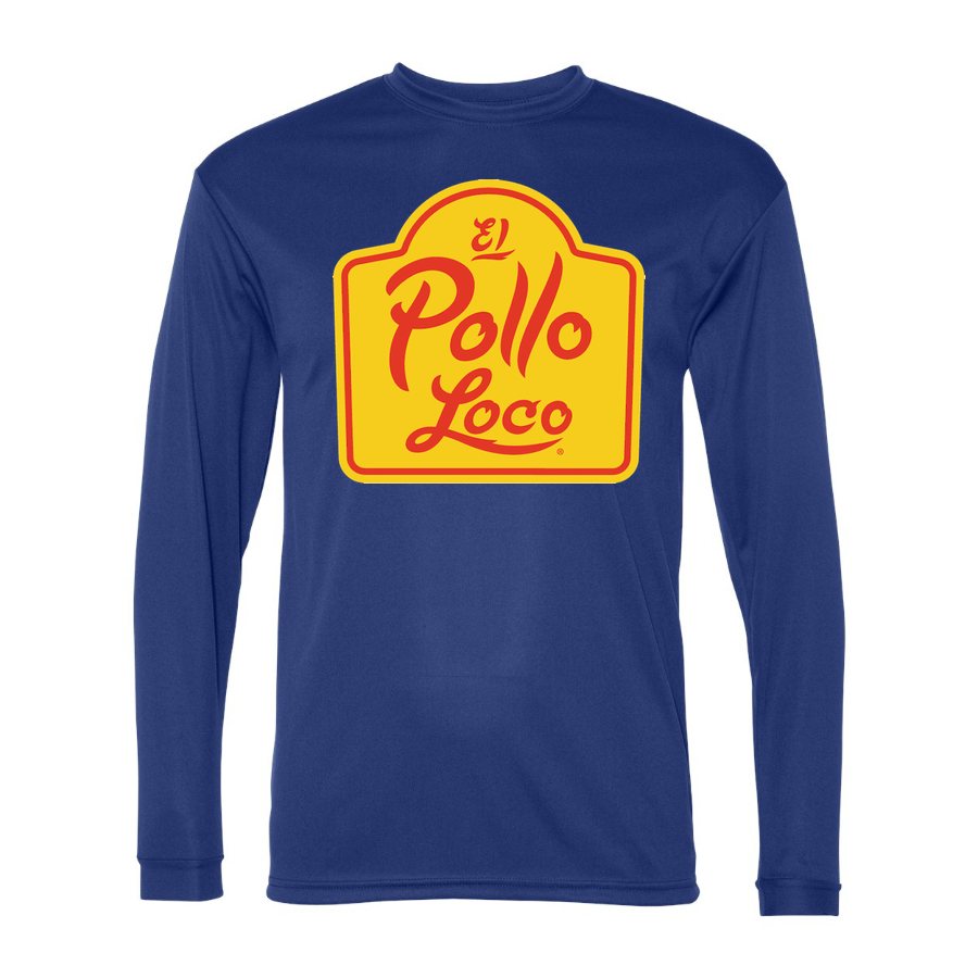 Men's El Pollo Loco Polyester Long Sleeve T-Shirt - Royal Blue