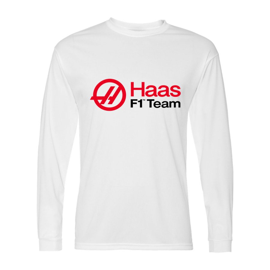 Men's Haas F1 Team Polyester Long Sleeve T-Shirt - White