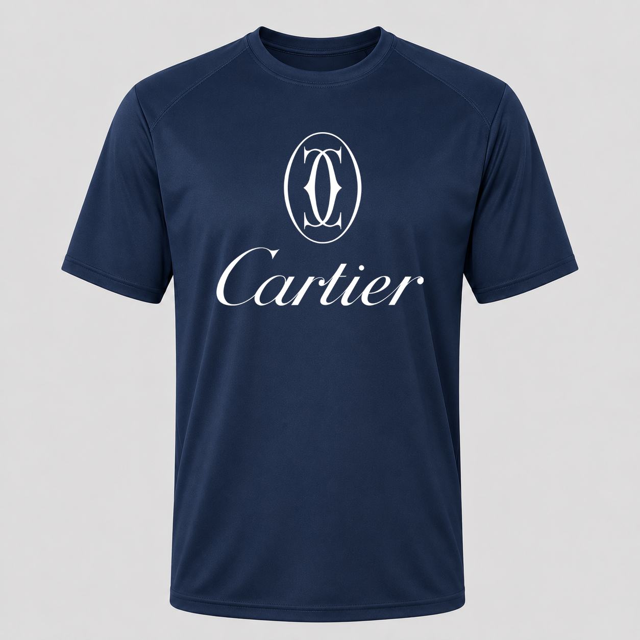 Men's Cartier White Performance T-Shirt - Navy