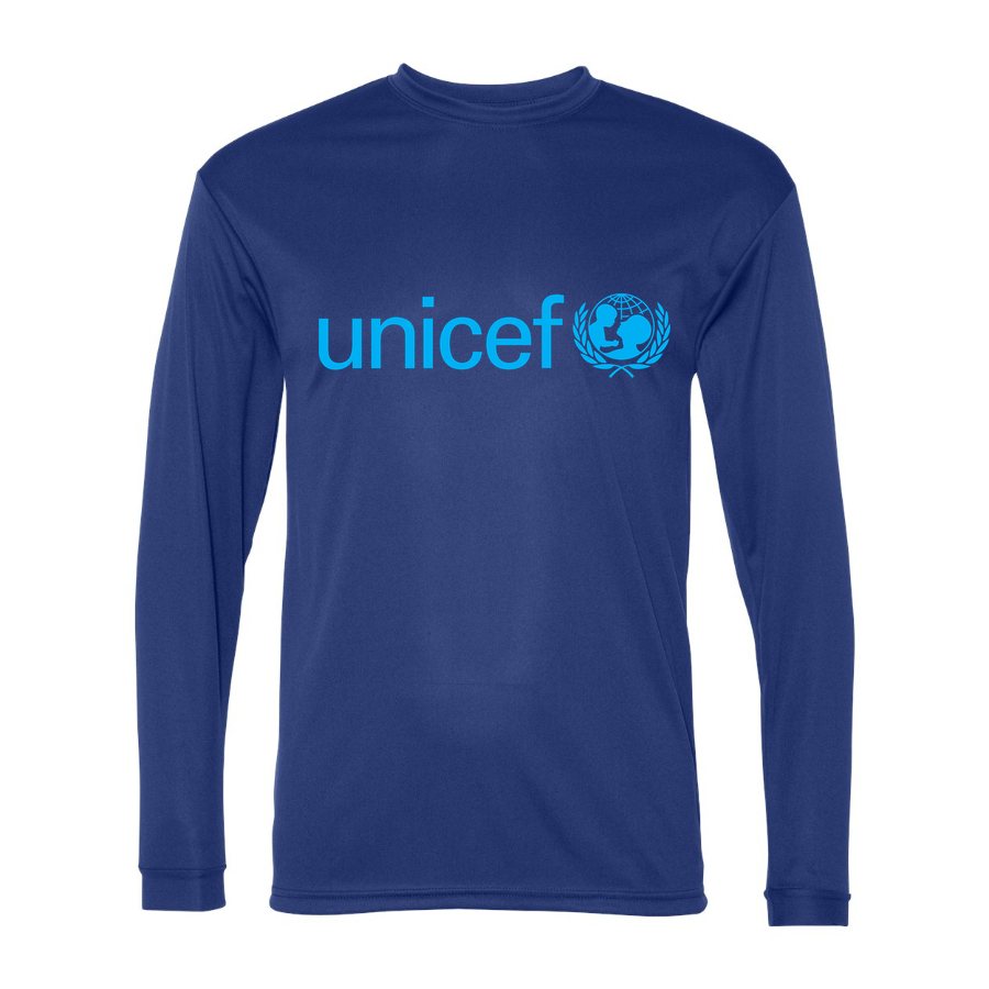 Men's UNICEF Polyester Long Sleeve T-Shirt - Royal Blue