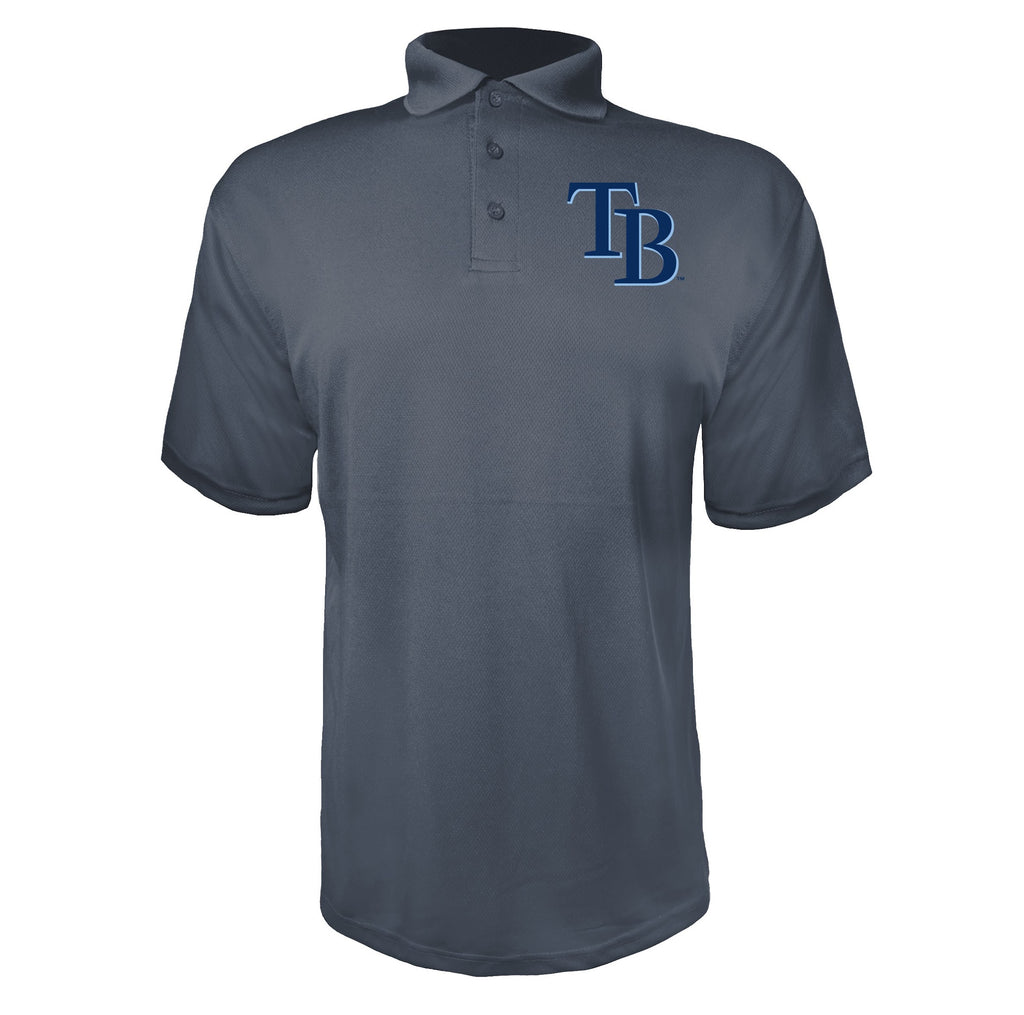 Tampa Bay Rays Charcoal polyester polo