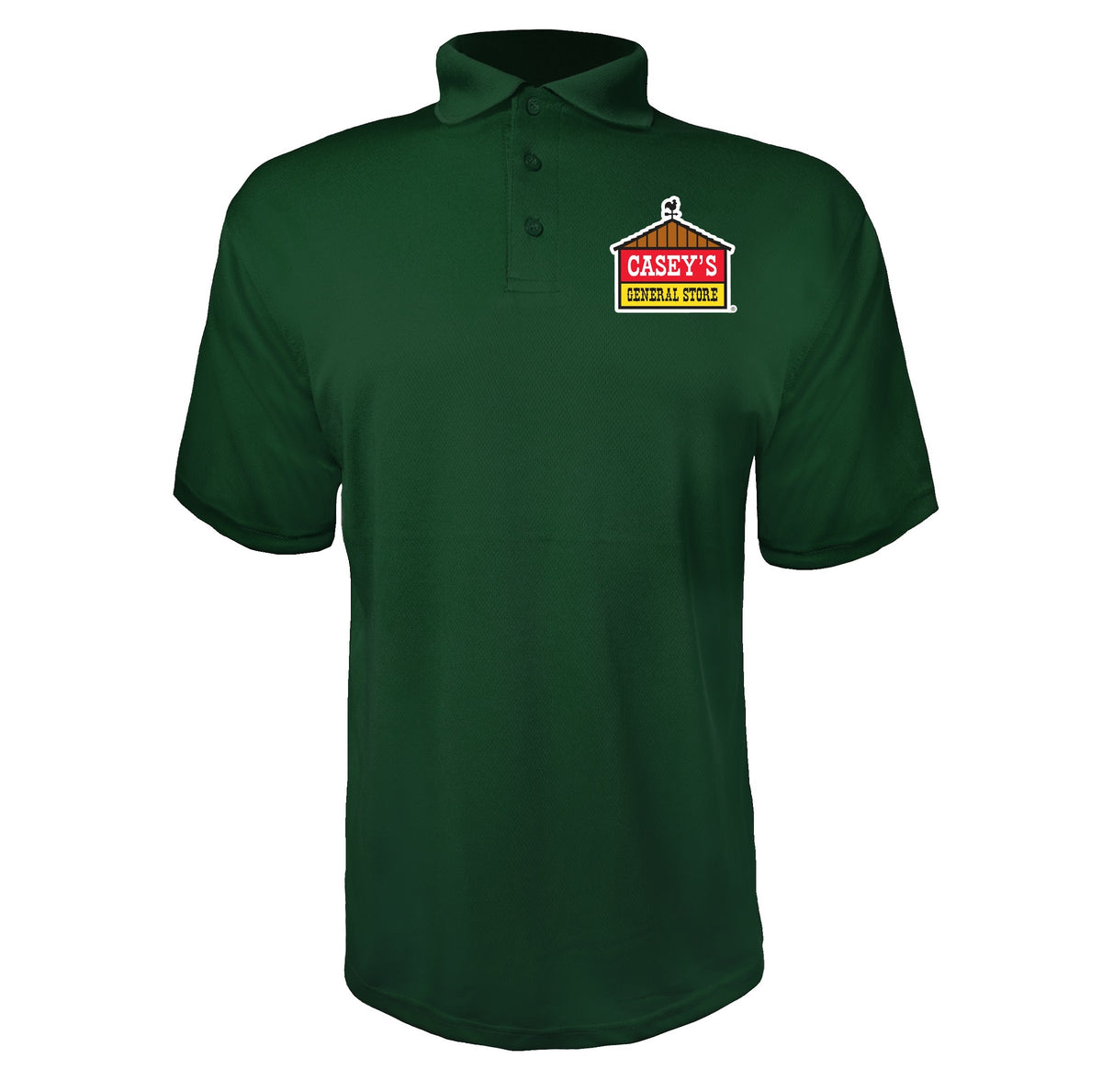 Caseys General Stores men's polyester polo in Green