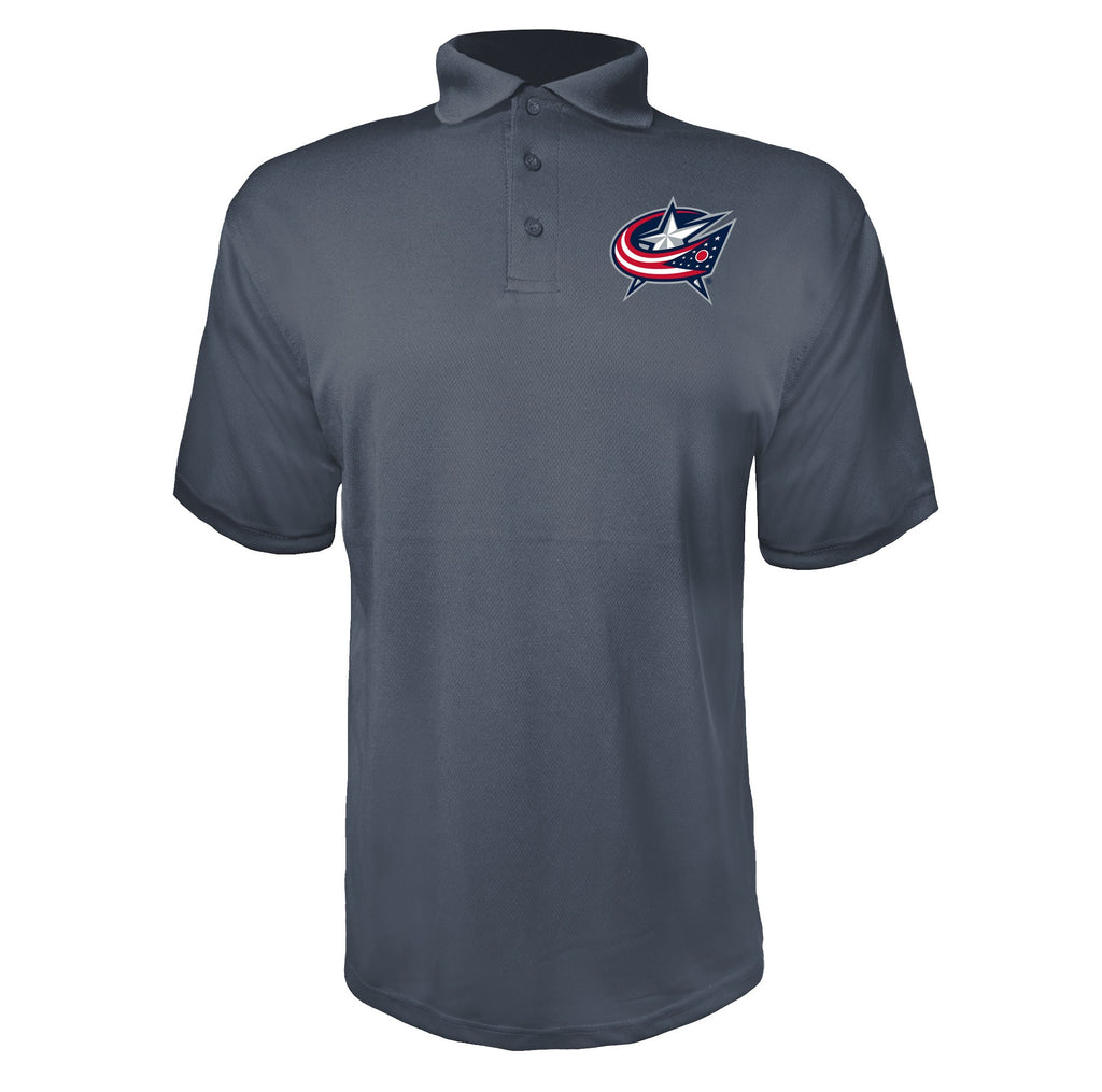 Columbus Blue Jackets Charcoal polyester polo