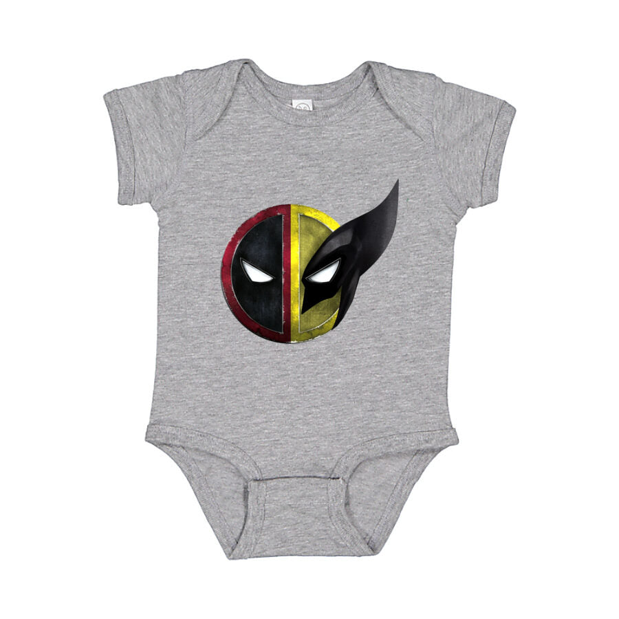 Deadpool & Wolverine Baby Romper Onesie - Gray
