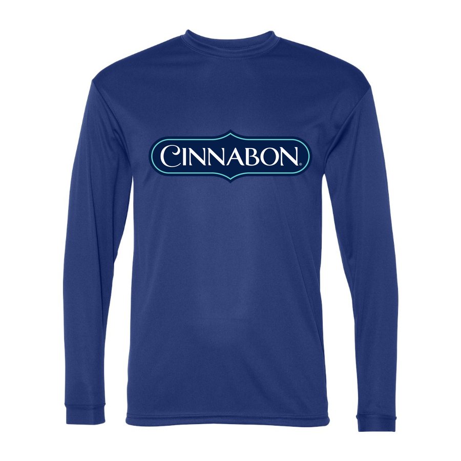 Men's Cinnabon Polyester Long Sleeve T-Shirt - Royal Blue