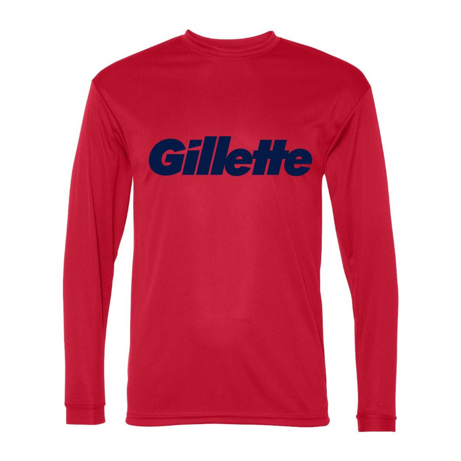 Men's Gillette Polyester Long Sleeve T-Shirt - Red