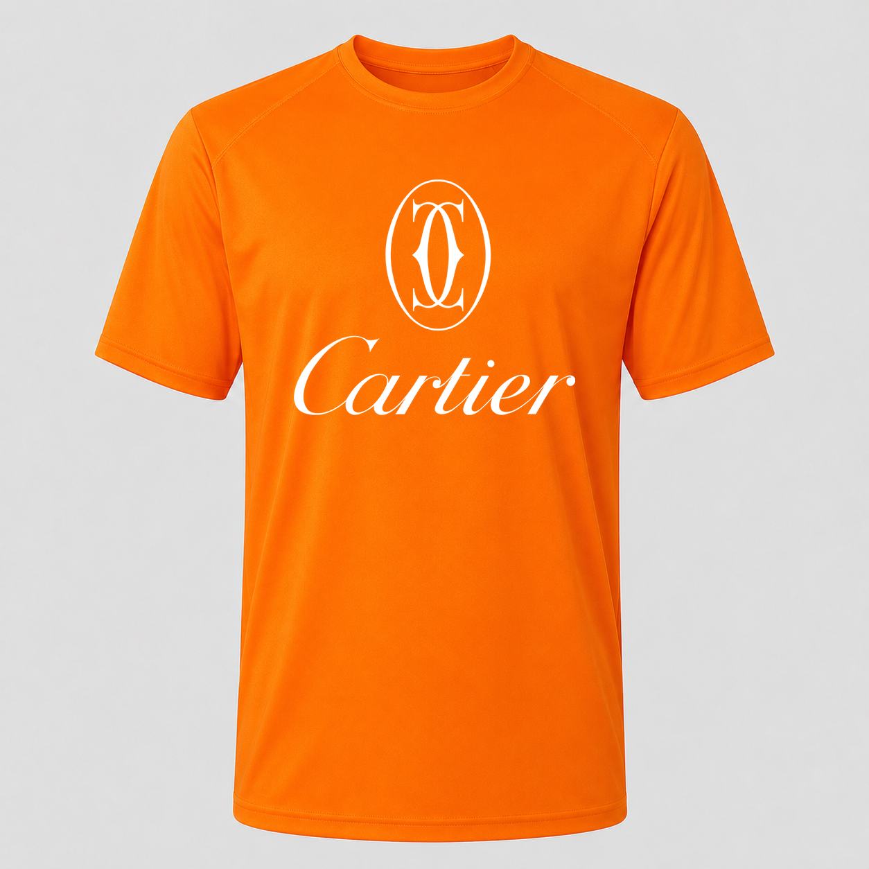 Men's Cartier White Performance T-Shirt - Orange
