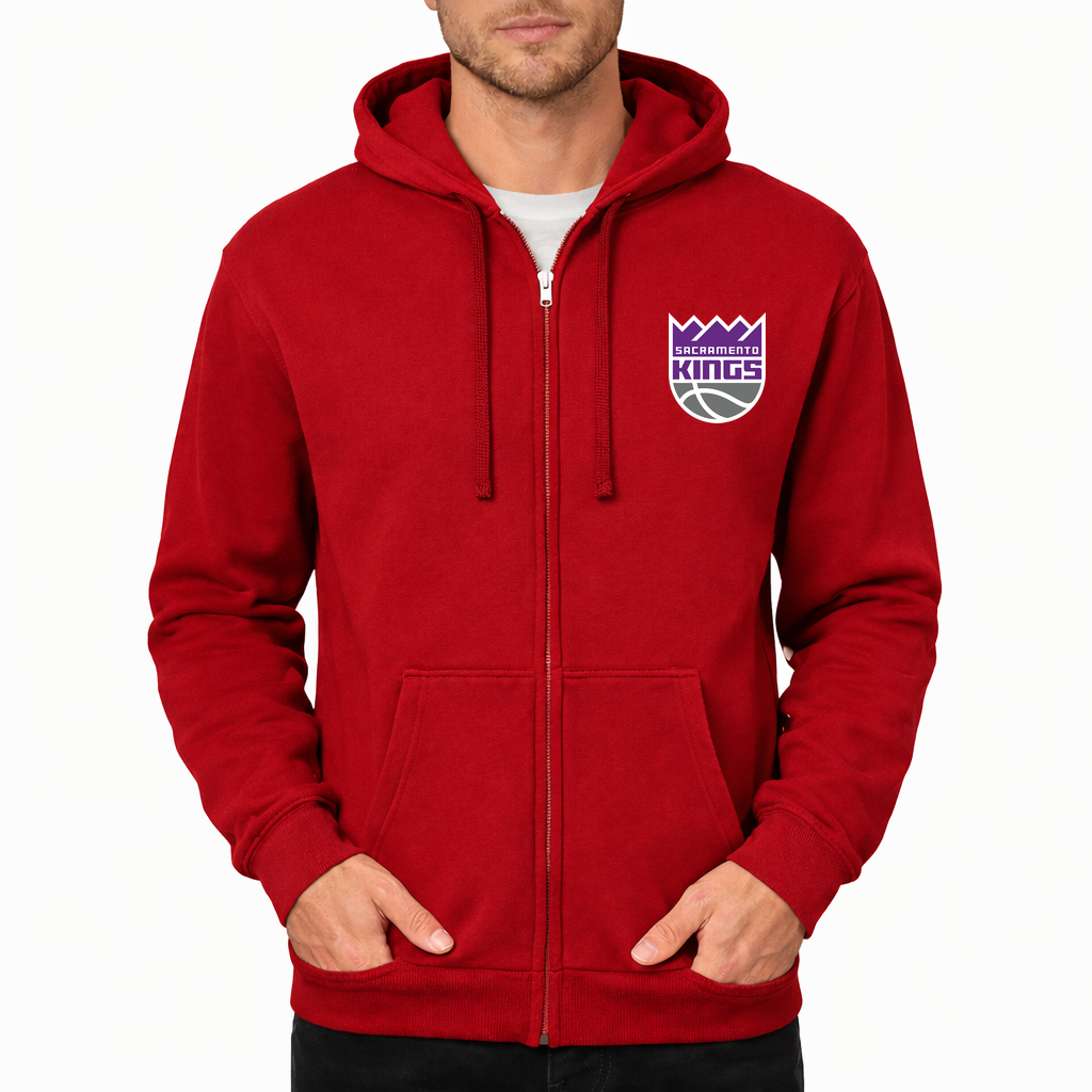 Men's Sacramento Kings Zipper Hoodie - Red