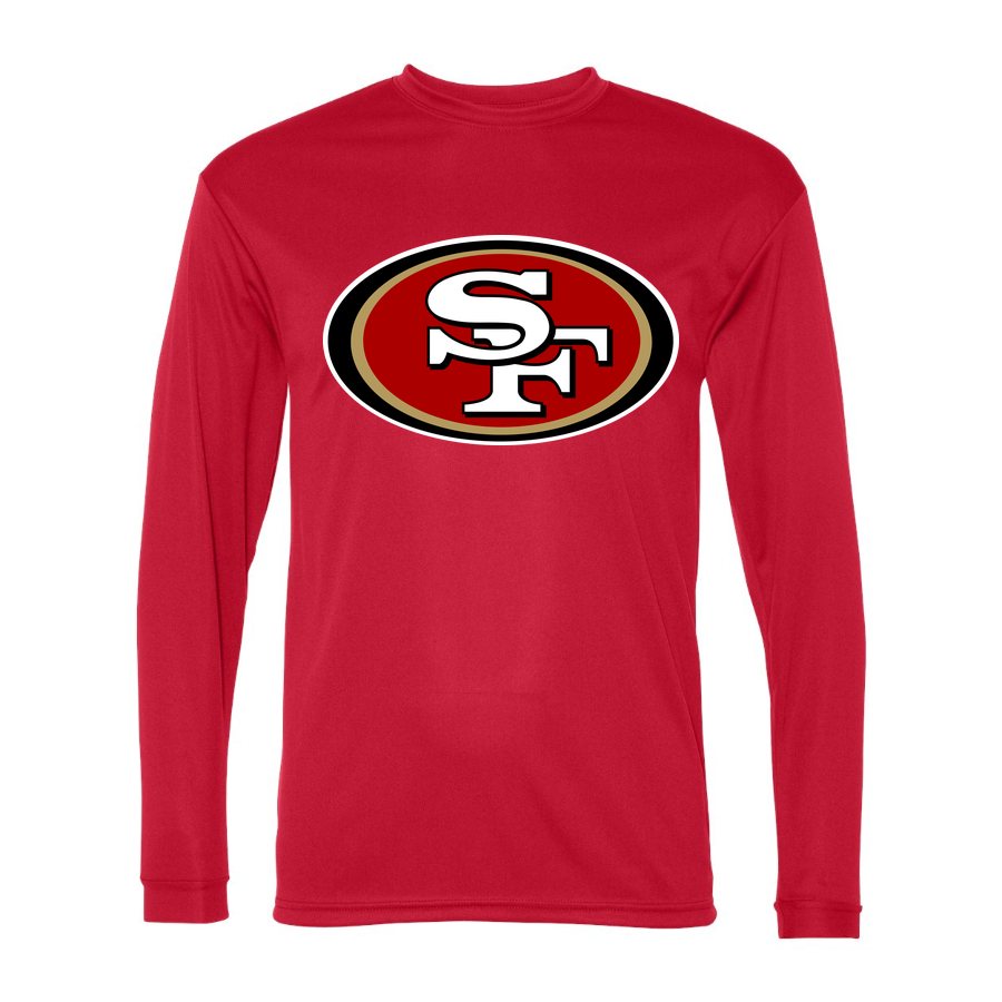Men's San Francisco 49ers Polyester Long Sleeve T-Shirt - Red