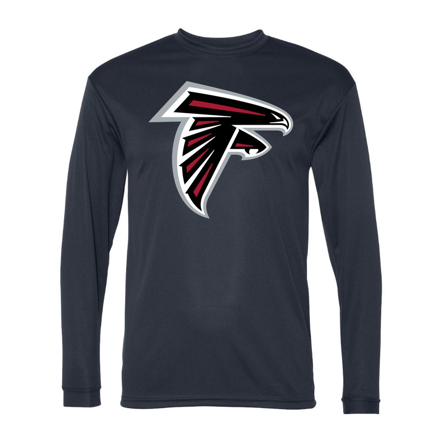 Men's Atlanta Falcons Polyester Long Sleeve T-Shirt - Navy