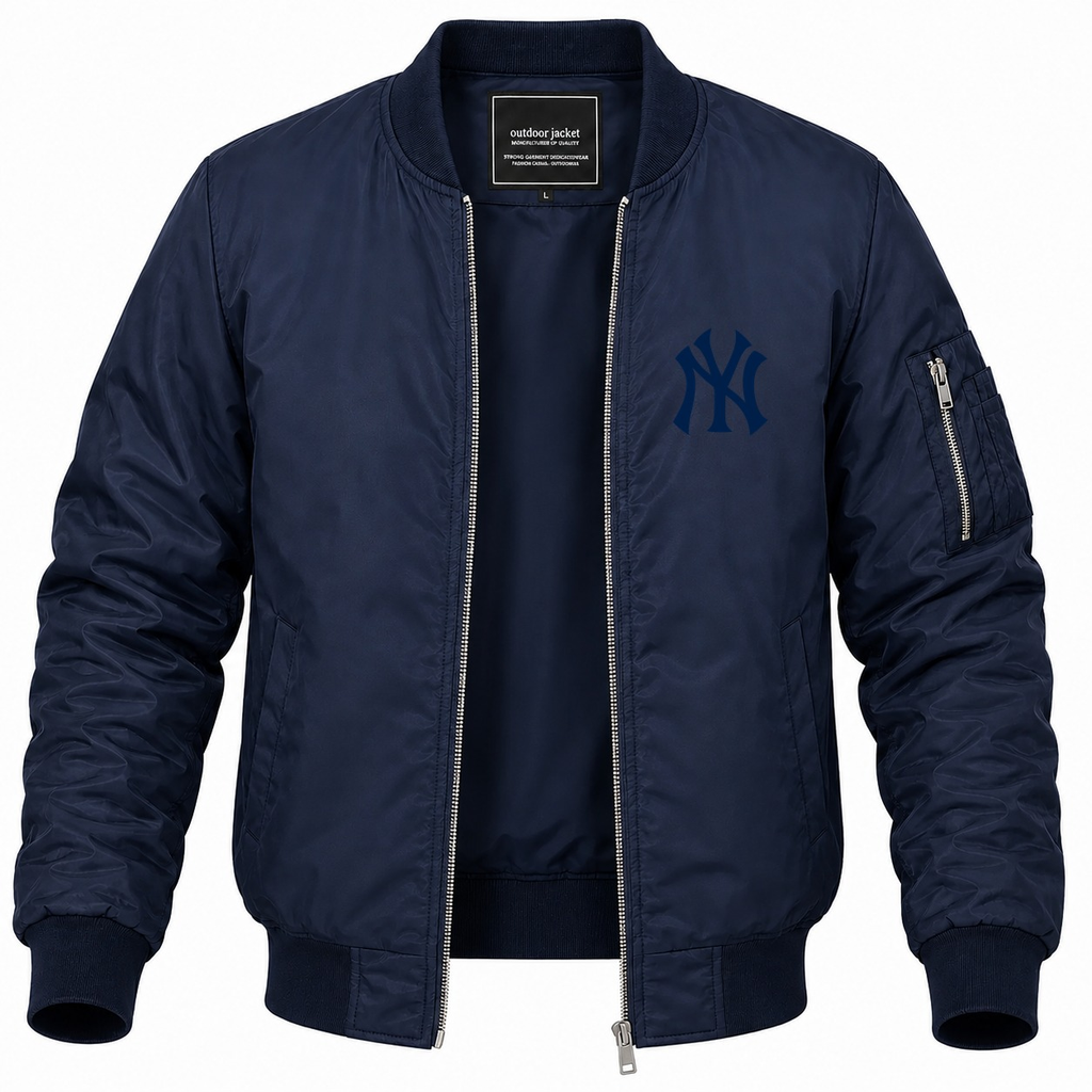 Men's New York Yankees Lightweight Bomber Jacket - Navy