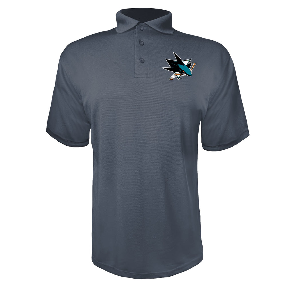 San Jose Sharks Charcoal polyester polo