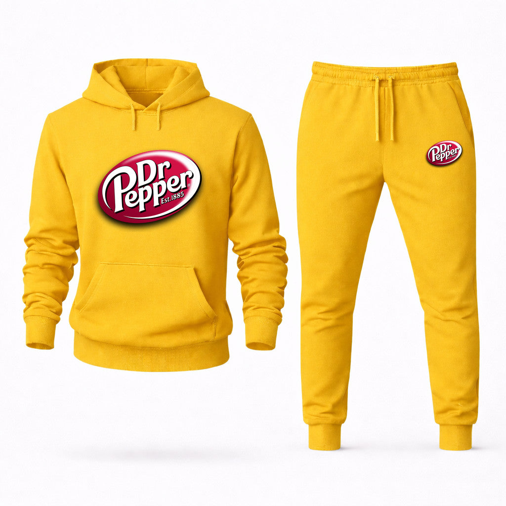 Dr Pepper Hoodie and Joggers Set - Yellow