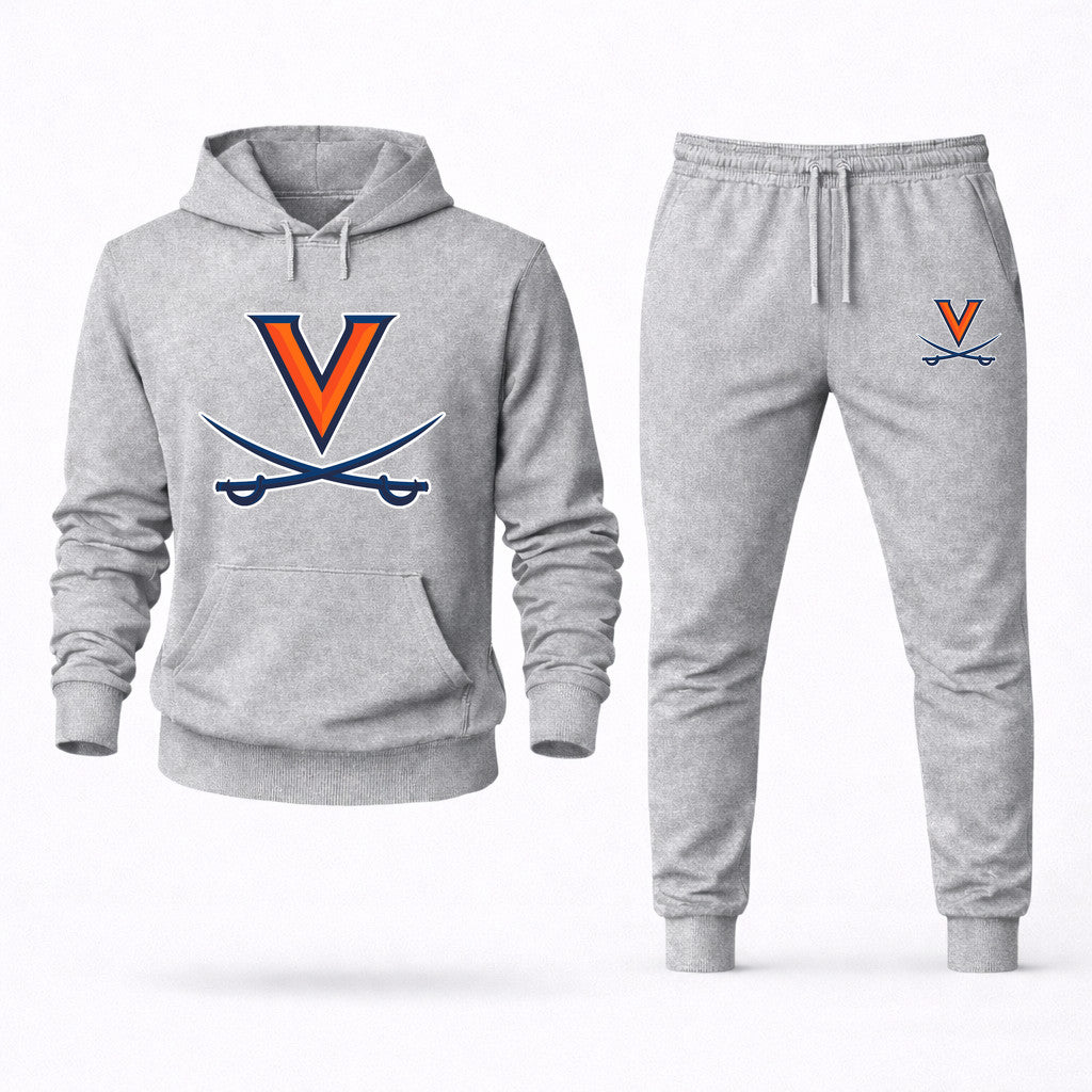 Virginia Cavaliers Hoodie and Joggers Set - Grey
