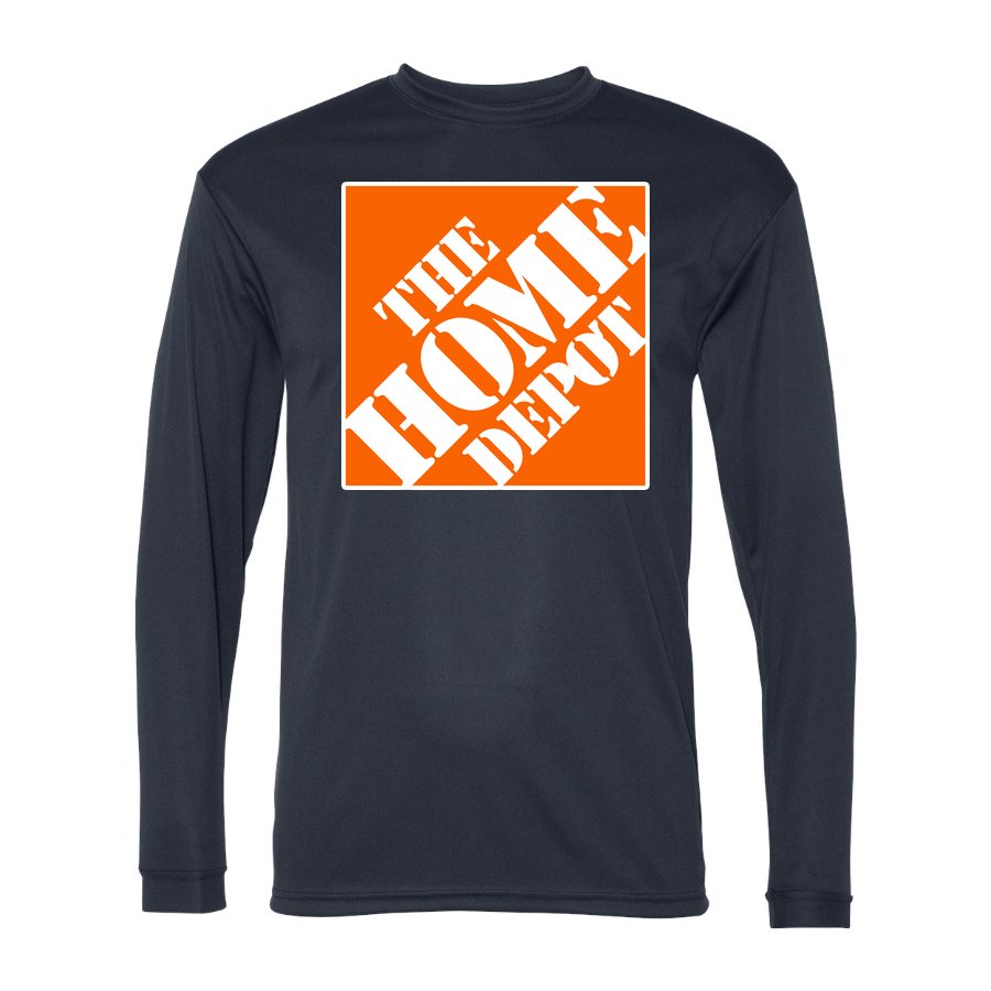 Men's The Home Depot Polyester Long Sleeve T-Shirt - Navy