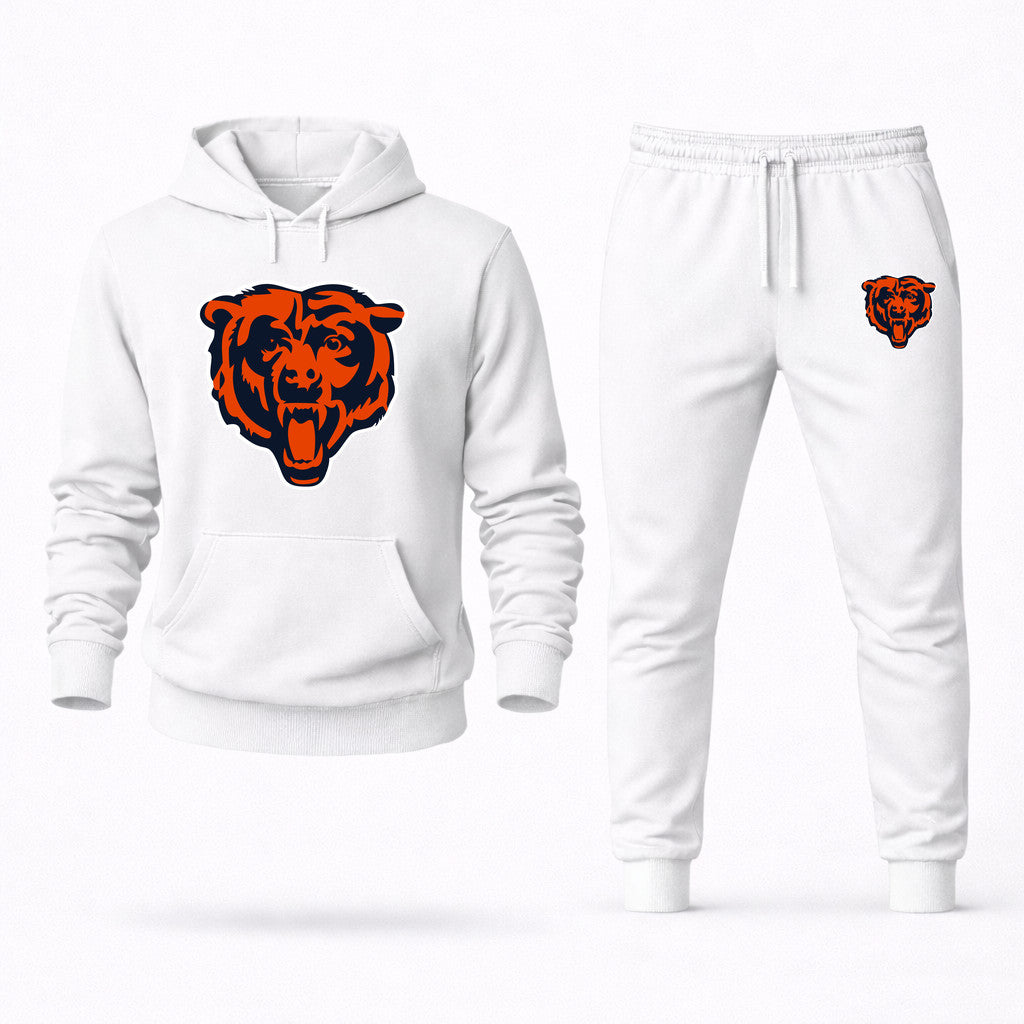 Chicago Bears Hoodie and Joggers Set - White